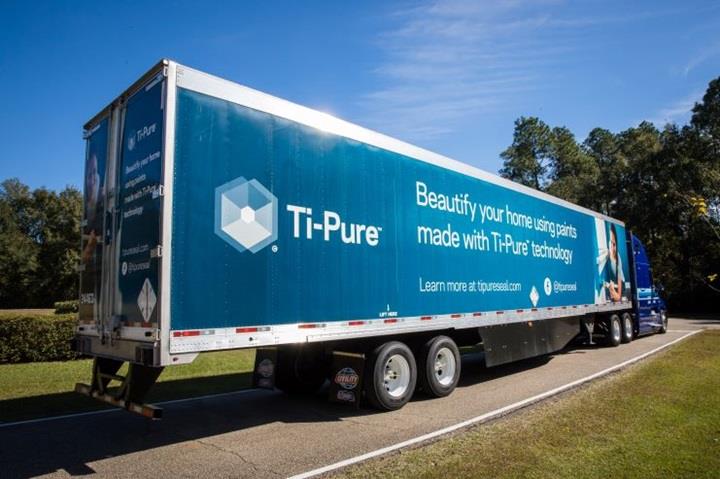Ti-Pure semi truck on a road