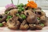 spring peas mushrooms